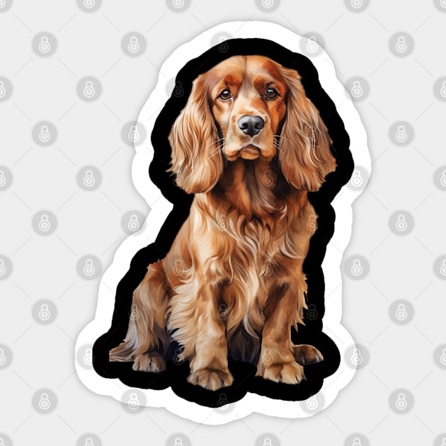 Cocker Spaniel Sticker by DavidBriotArt